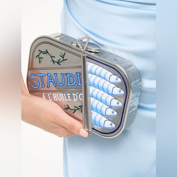 Staud Silver Sardine Can Clutch (STAUDINES TIN CLUTCH SILVER MULTI) - Picture 4 of 8